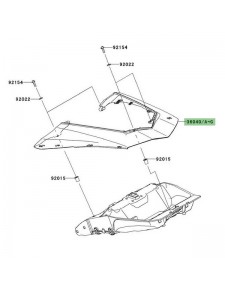 Coque arrière Kawasaki Z1000SX (2011-2013) | Moto Shop 35