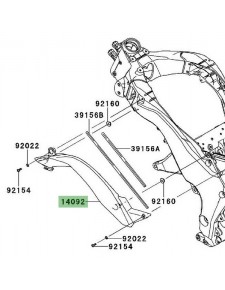 Habillage sous réservoir Kawasaki Z1000SX (2011-2016)