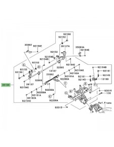 Mécanisme bulle + araignée Kawasaki Z1000SX (2011-2013) | Réf. 391840029