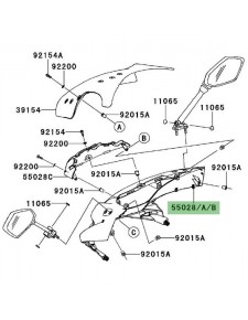 Tête de fourche peinte Kawasaki Z1000SX (2011-2013) | Moto Shop 35