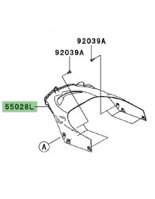 Habillage inférieur tête de fourche Kawasaki Z1000SX (2011-2016) | Réf. 550280352