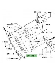 Flanc de carénage gauche Kawasaki Z1000SX (2011-2013) | Moto Shop 35