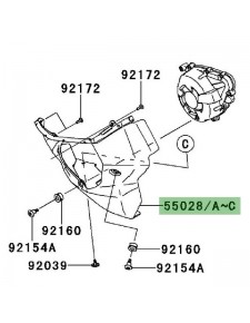 Sabot moteur gauche Kawasaki Z1000SX (2011-2013) | Moto Shop 35