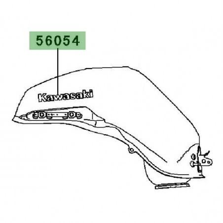 Autocollant "Kawasaki" réservoir Kawasaki Z1000SX (2011-2013) | Moto Shop 35