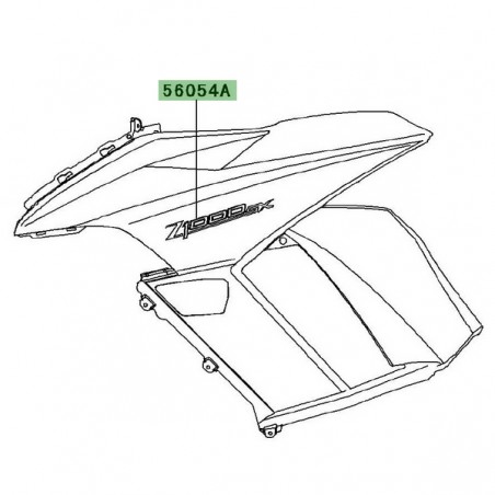 Autocollant "Z1000SX" flanc de carénage Kawasaki Z1000SX (2011-2013) | Moto Shop 35
