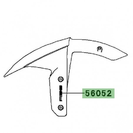 Autocollant "ABS" garde-boue avant Kawasaki Z1000SX (2011-2013) | Moto Shop 35