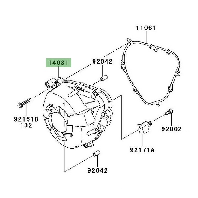 Carter d'alternateur Kawasaki Z1000SX (2011-2016) | Réf. 140310131