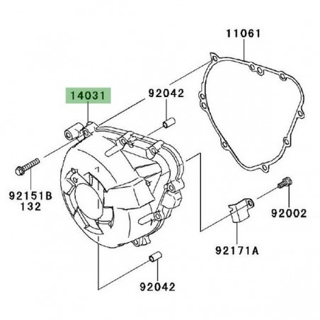 Carter d'alternateur Kawasaki Z1000SX (2011-2016) | Réf. 140310131