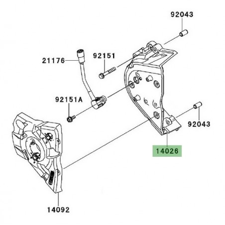 Carter de pignon de sortie de boîte Kawasaki Z1000SX (2011-2013) | Réf. 140260080