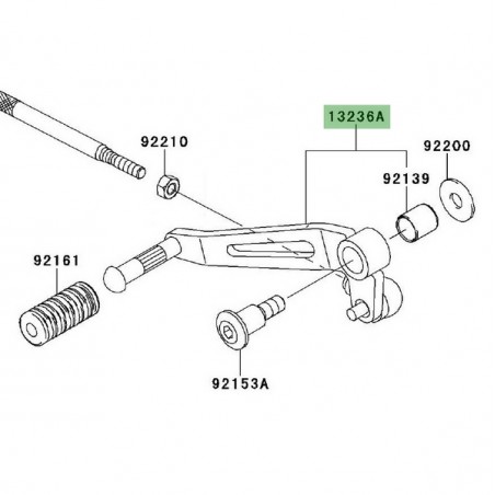 Sélecteur de vitesse Kawasaki Z1000SX (2011-2016) | Réf. 132360730
