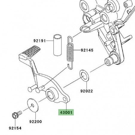 Pédale de frein Kawasaki Z1000SX (2011-2013) | Réf. 430010712