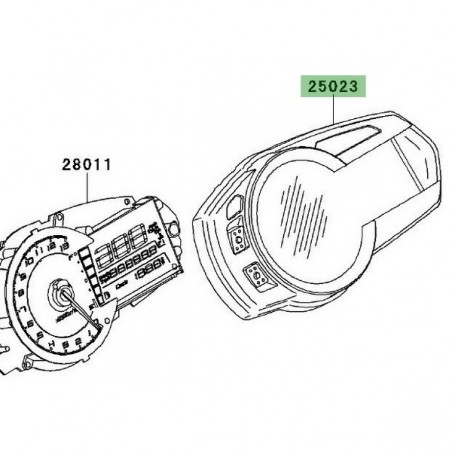 Dessus de compteur Kawasaki Z1000SX (2011-2013) | Moto Shop 35
