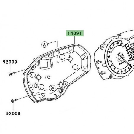 Dessous de compteur Kawasaki Z1000SX (2011-2013) | Réf. 140911739