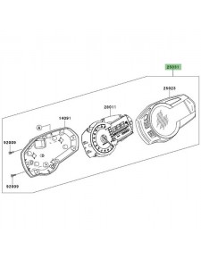 Bloc compteur Kawasaki Z1000SX (2011-2013) | Moto Shop 35