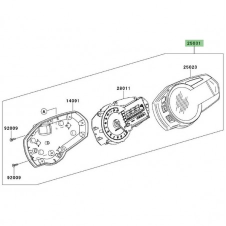 Bloc compteur Kawasaki Z1000SX (2011-2013) | Moto Shop 35