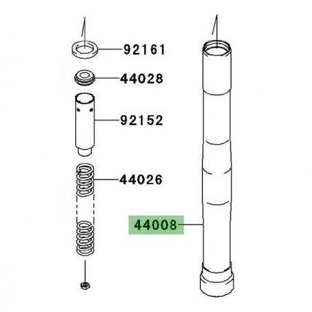Fourreau de fourche d'origine Kawasaki 44008005311G | Moto Shop 35