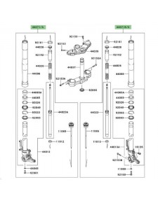 Fourche complète Kawasaki Z1000SX (2011-2013) | Moto Shop 35