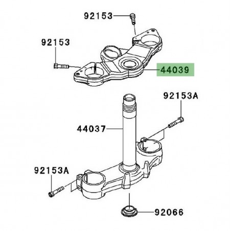 Té de fourche supérieur Kawasaki Z1000SX (2011-2013) | Réf. 440390105