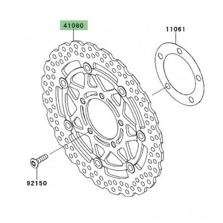 Disque de frein avant Kawasaki Z1000SX (2011-2019) | Réf. 4108005655C