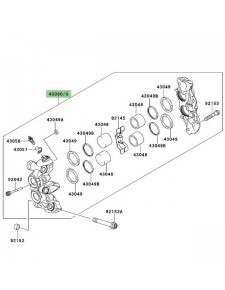 Étrier de frein avant Kawasaki Z1000SX (2011-2013)