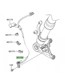 Câble ABS avant Kawasaki Z1000SX (2011-2013) | Réf. 211760706