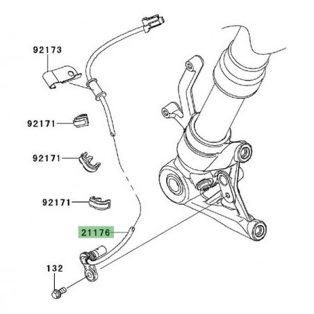 Câble ABS avant Kawasaki Z1000SX (2011-2013) | Réf. 211760706