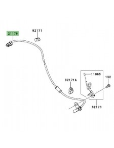 Câble ABS arrière Kawasaki Z1000SX (2011-2013) | Réf. 211760134