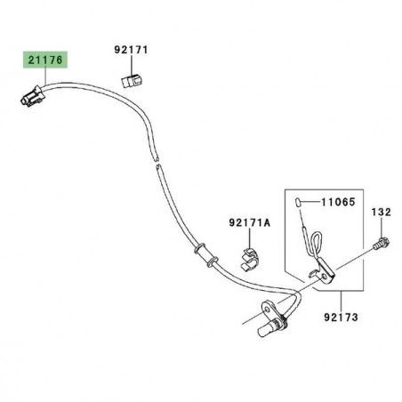 Câble ABS arrière Kawasaki Z1000SX (2011-2013) | Réf. 211760134