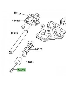 Vis M8x45 fixation embout de guidon Kawasaki Z1000SX (2011-2016) | Réf. 920091257