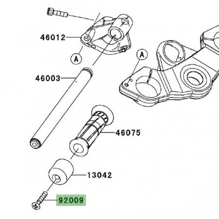 Vis M8x45 fixation embout de guidon Kawasaki Z1000SX (2011-2016) | Réf. 920091257