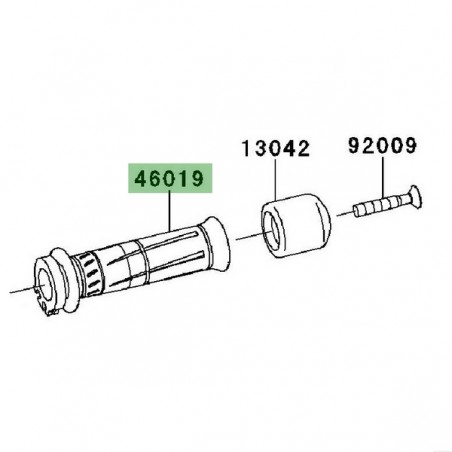 Poignée de gaz Kawasaki Z1000SX (2011-2019) | Réf. 460190020