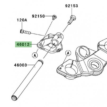 Support demi-guidon gauche Kawasaki Z1000SX (2011-2019) | Réf. 46012009018R