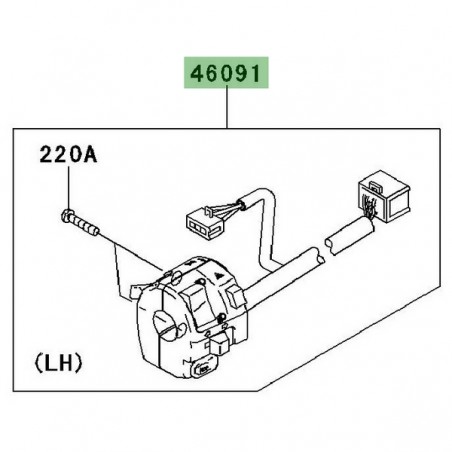 Commodo gauche Kawasaki Z1000SX (2011-2013) | Réf. 460910118