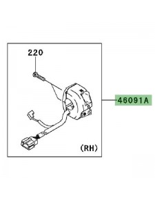 Commodo droit Kawasaki Z1000SX (2011-2016) | Réf. 460910185