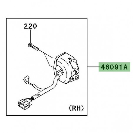 Commodo droit Kawasaki Z1000SX (2011-2016) | Réf. 460910185
