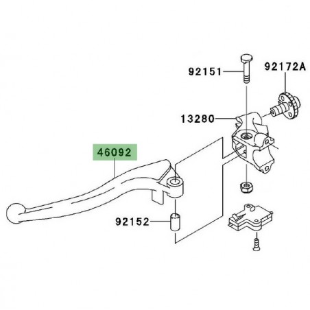 Levier d'embrayage Kawasaki Z1000SX (2011-2016) | Réf. 460920006