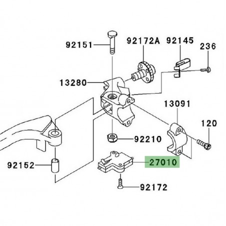 Contacteur d'embrayage Kawasaki Z1000SX (2011-2016) | Réf. 270100855