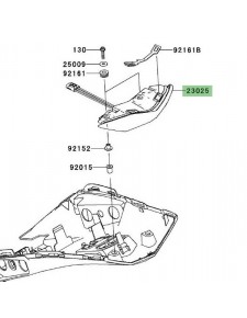 Feu arrière à Leds Kawasaki Z1000SX (2011-2013) | Réf. 230250316