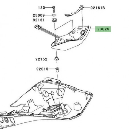 Feu arrière à Leds Kawasaki Z1000SX (2011-2013) | Réf. 230250316