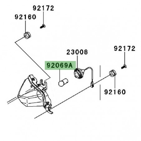 Ampoule (12V/10W) clignotants avant Kawasaki Z1000SX (2011-2016) | Réf. 920690046