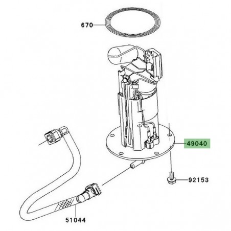 Pompe à essence Kawasaki Z1000SX (2011-2013) | Réf. 490400045