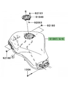 Réservoir à essence Kawasaki Z1000SX (2011-2013)