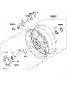 Jante arrière Kawasaki Z1000SX (2011-2013) | Réf. 41073072518F