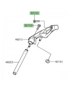 Vis M10x37 pour fixation demi-guidon Kawasaki Ninja 650 | Réf. 921531440