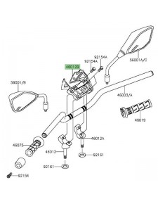 Pontet support compteur Kawasaki Er-6n (2012-2016)