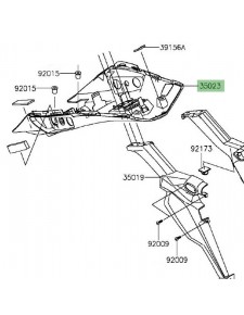 Passage de roue Kawasaki Z1000SX (2014-2016) | Réf. 350230437