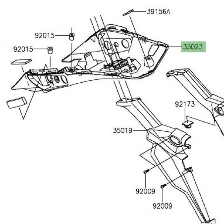 Passage de roue Kawasaki Z1000SX (2014-2016) | Réf. 350230437