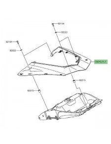 Coque arrière peinte Kawasaki Z1000SX (2014-2016) | Moto Shop 35