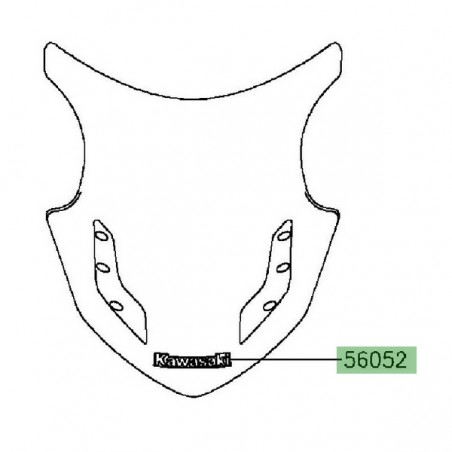 Autocollant "Kawasaki" bulle Kawasaki Z1000SX (2015-2016) | Réf. 560520819