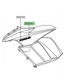 Autocollant "SX" flanc de carénage Kawasaki Z1000SX (2014-2016) | Moto Shop 35